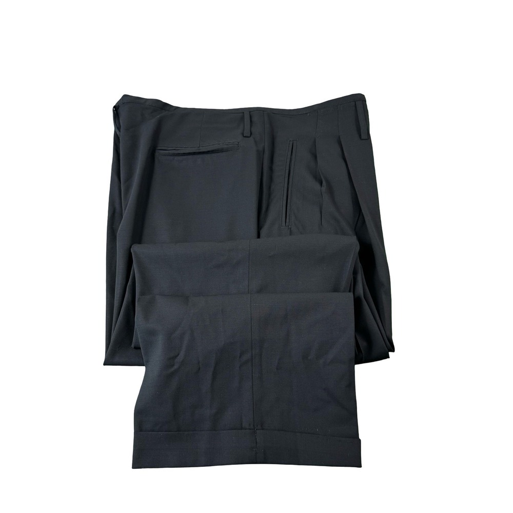 GUCCI Tom Ford Era Pleated Lightweight Wool Black Trouser Size Mens 38X30